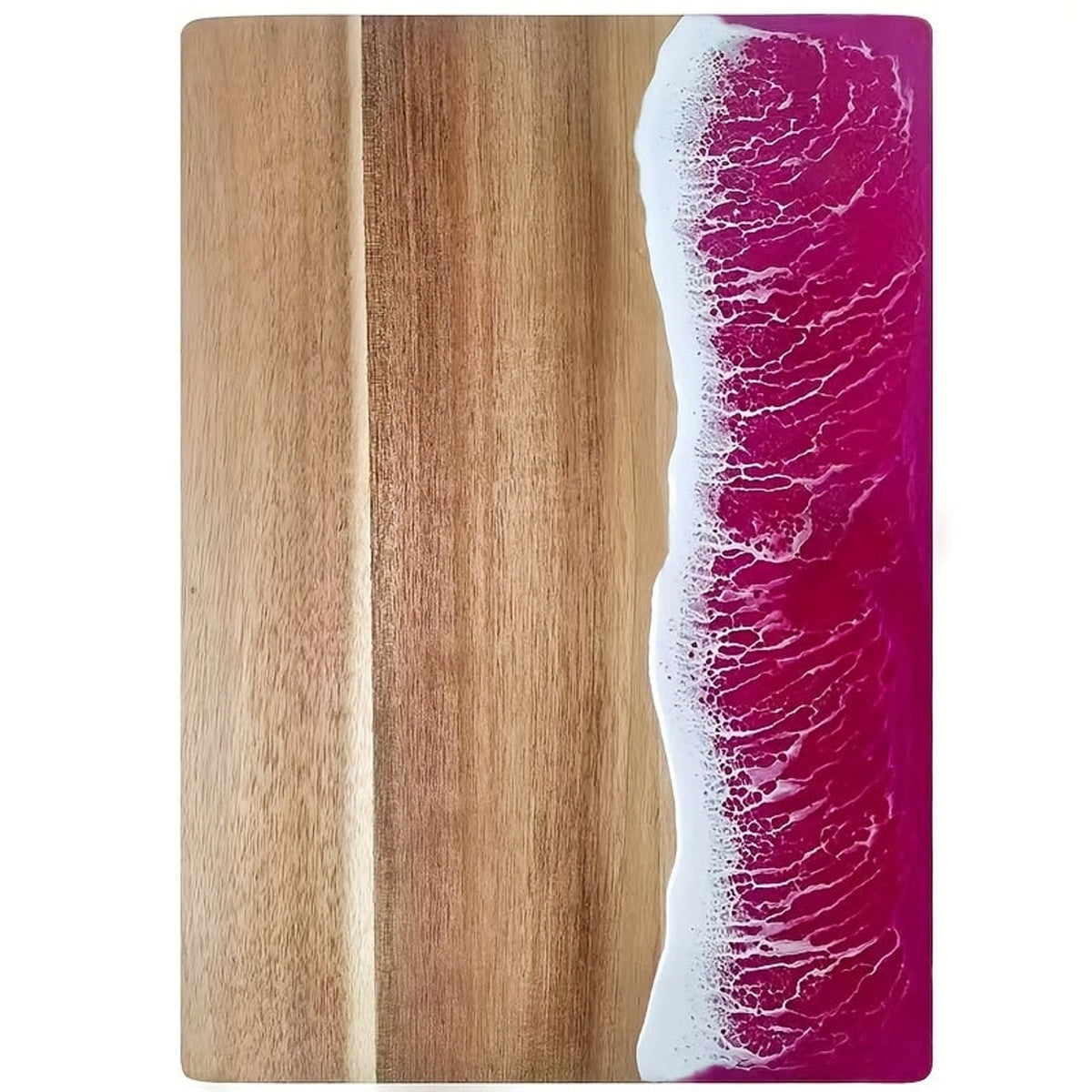 Acacia Wood Resin Chopping Board With Ocean Inlay Charcuterie And Cheese Serving Board - Image 7