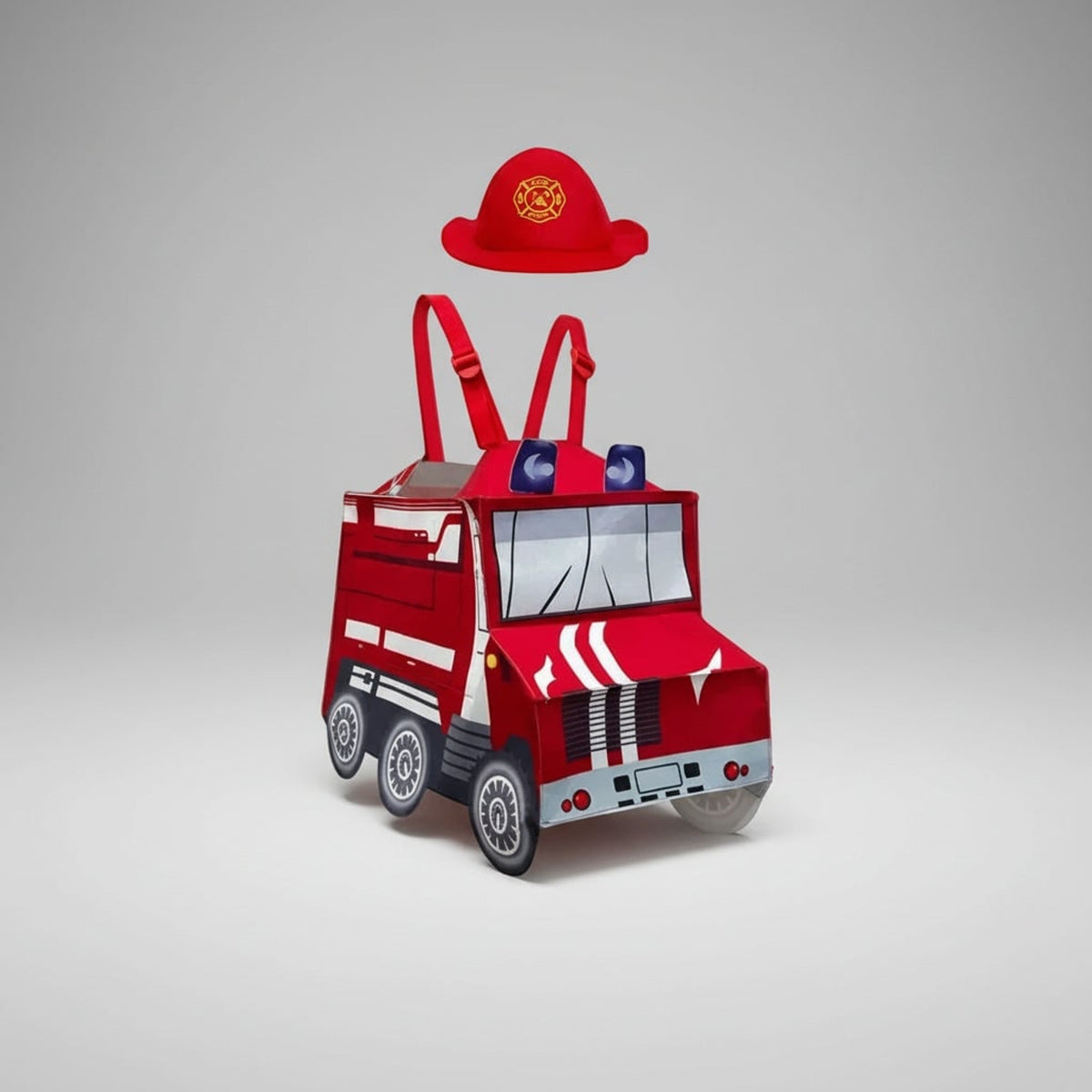 Boys' Halloween Firefighter Costume With Fire Chief Badge And Reflective Stripes - Image 2