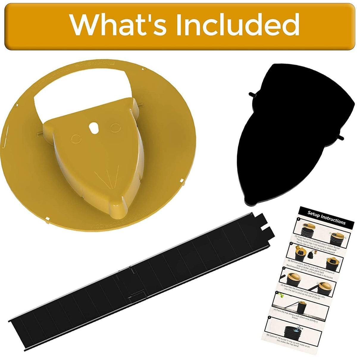 Bucket Lid Mouse Trap Multi Catch Humane Plastic Yellow Black 5 Gallon - Image 5