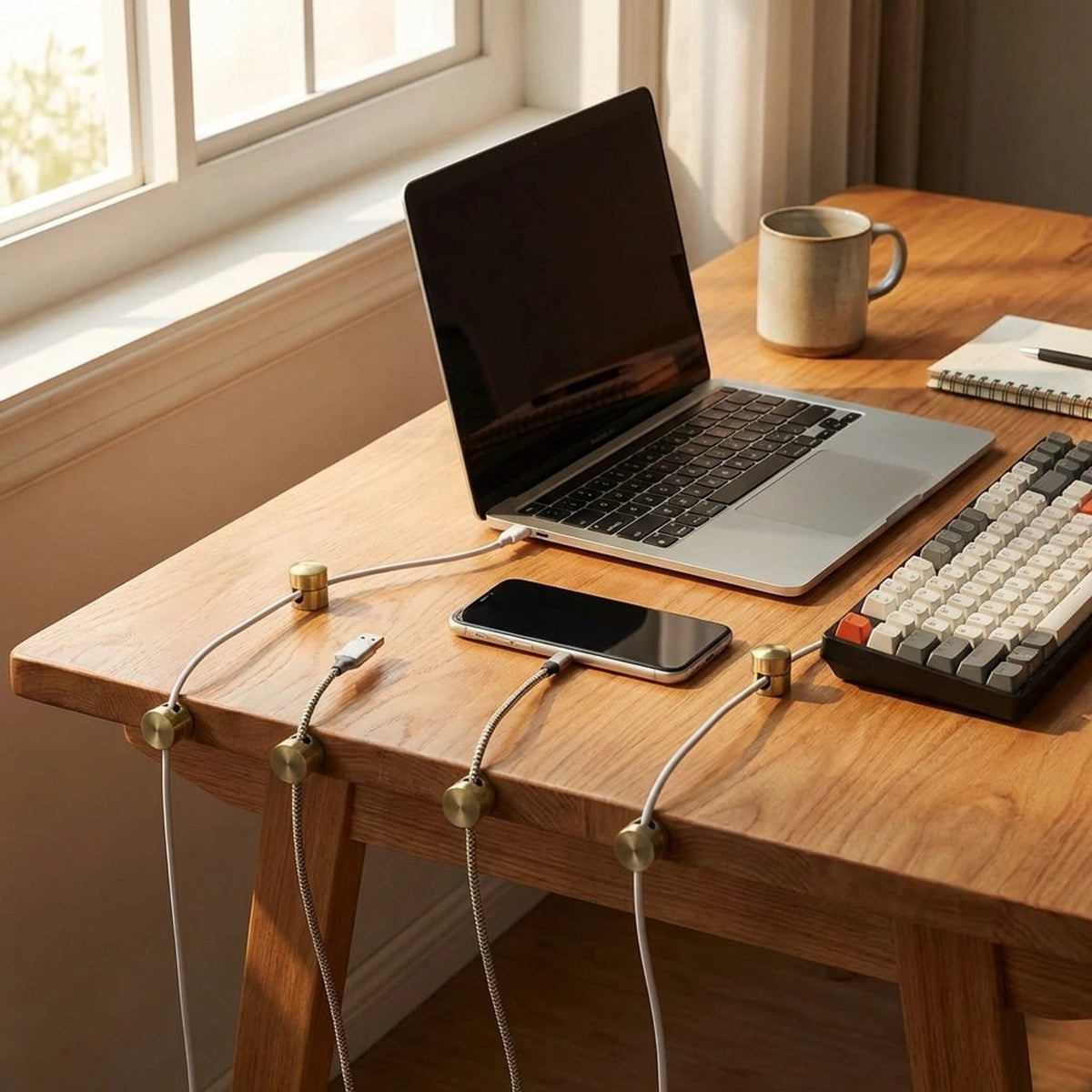 Cable Management Clips Adhesive Metal Cord Holder For Organizing Desk Wires - Image 3