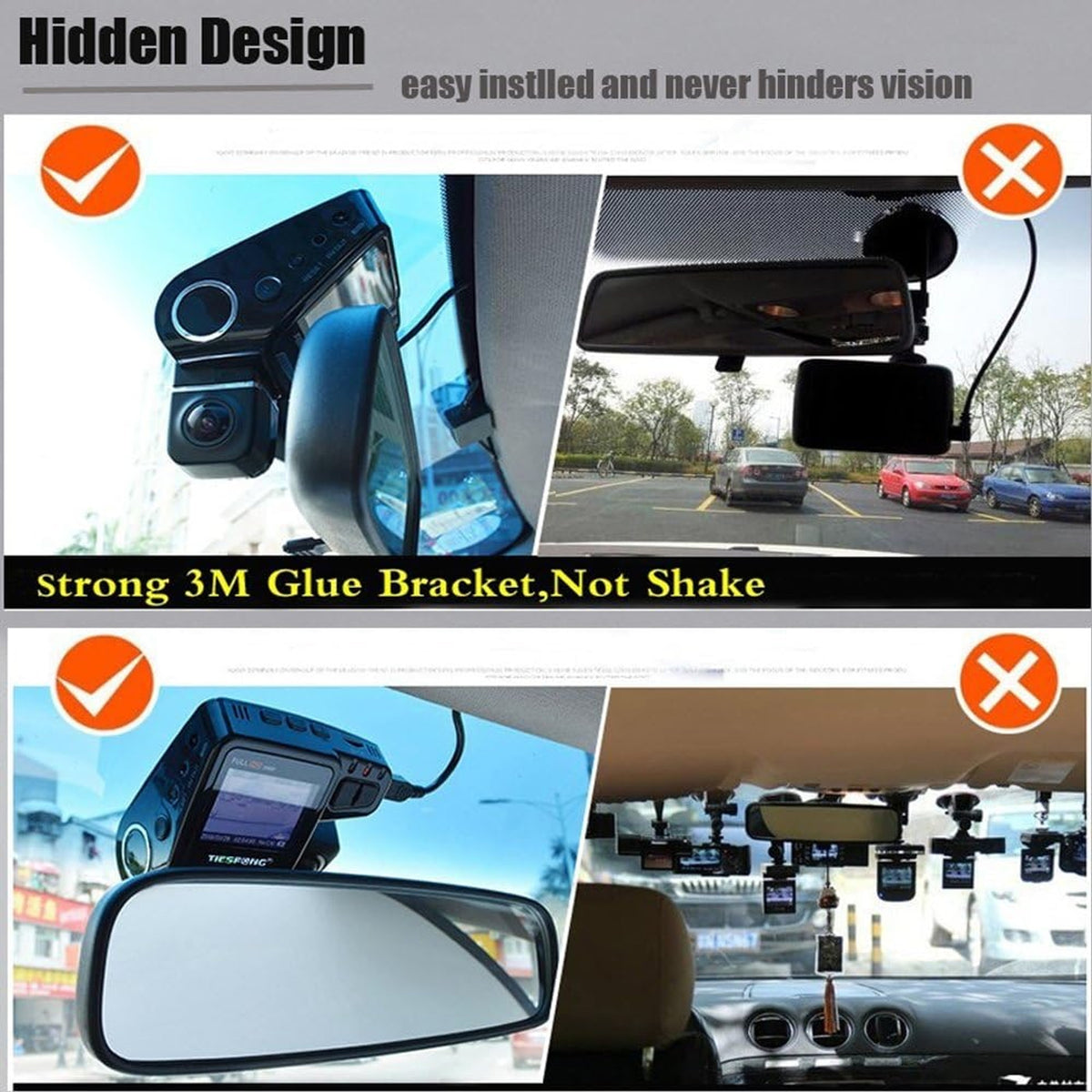 Car Dash Cam System With Front And Rear Cameras Lcd Screen And Night Vision - Image 8
