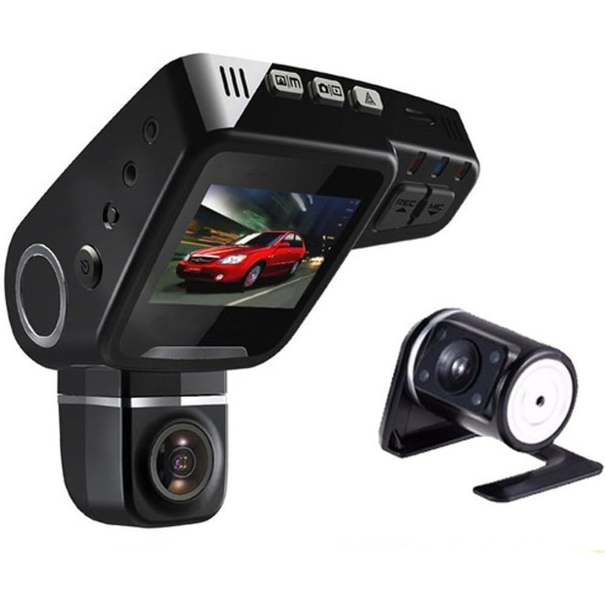 Car Dash Cam System With Front And Rear Cameras Lcd Screen And Night Vision - Image 1