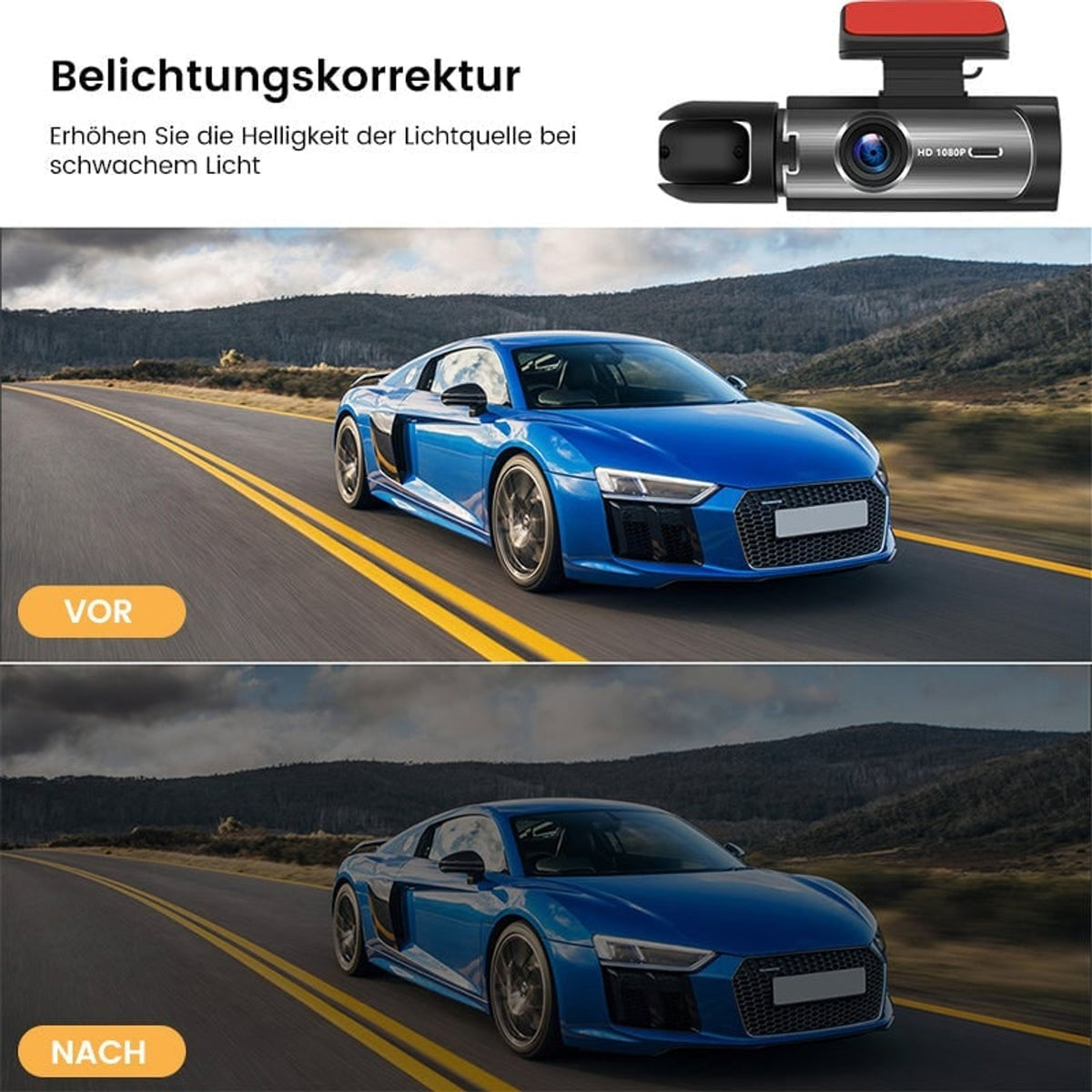 Car Dashboard Camera Dash Cam Dual Lens Front And Interior Recording With Display - Image 9