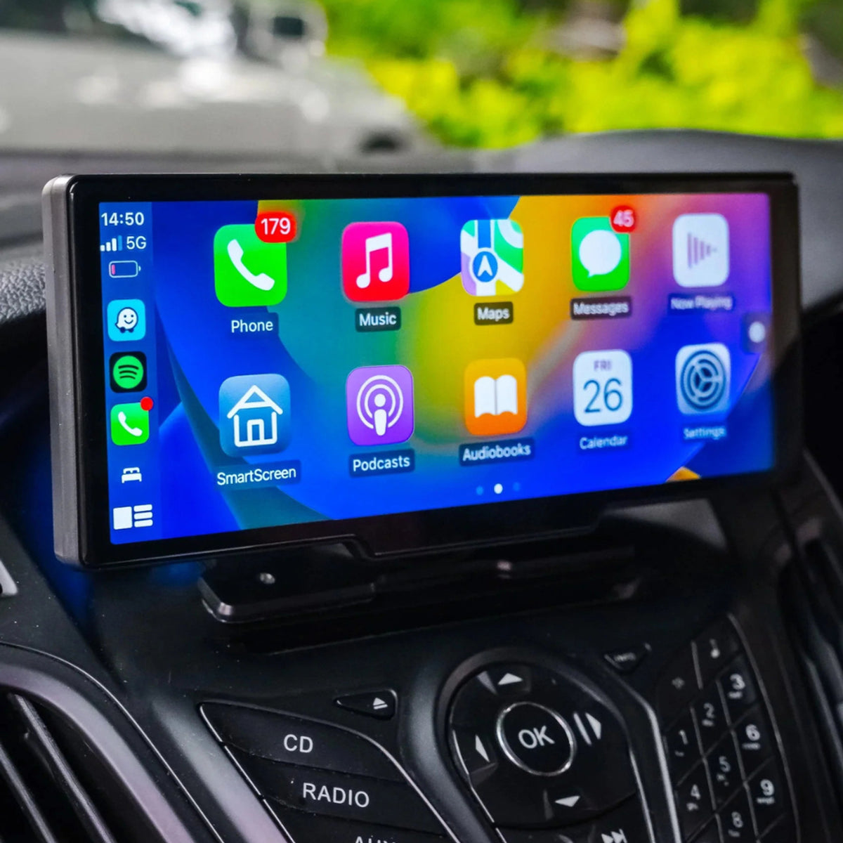 Car Display Screen Portable With Apple CarPlay Android Auto And Dashcam - Image 2