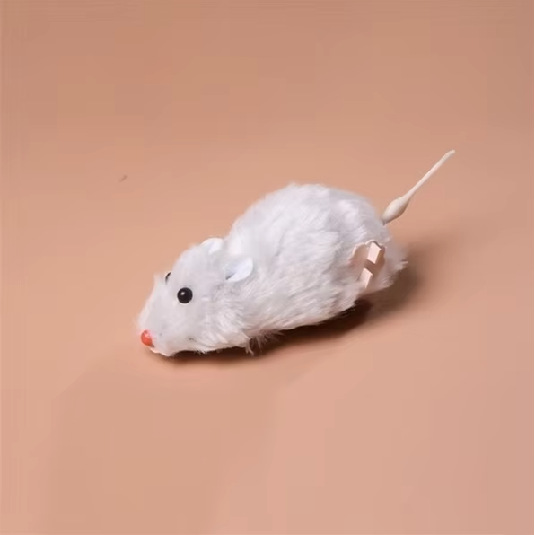 Cat Mouse Toy Interactive Electric Wind-Up Furry Pet Play Assorted Colors - Image 5
