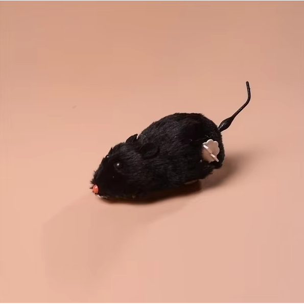 Cat Mouse Toy Interactive Electric Wind-Up Furry Pet Play Assorted Colors - Image 6