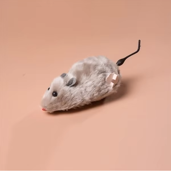 Cat Mouse Toy Interactive Electric Wind-Up Furry Pet Play Assorted Colors - Image 7