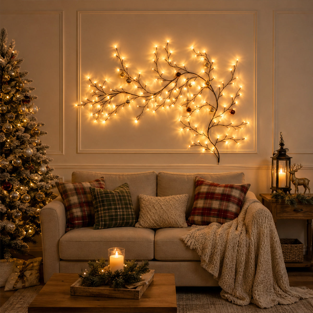 Christmas Flexible Branch LED Wall Light With Remote Control - Image 3