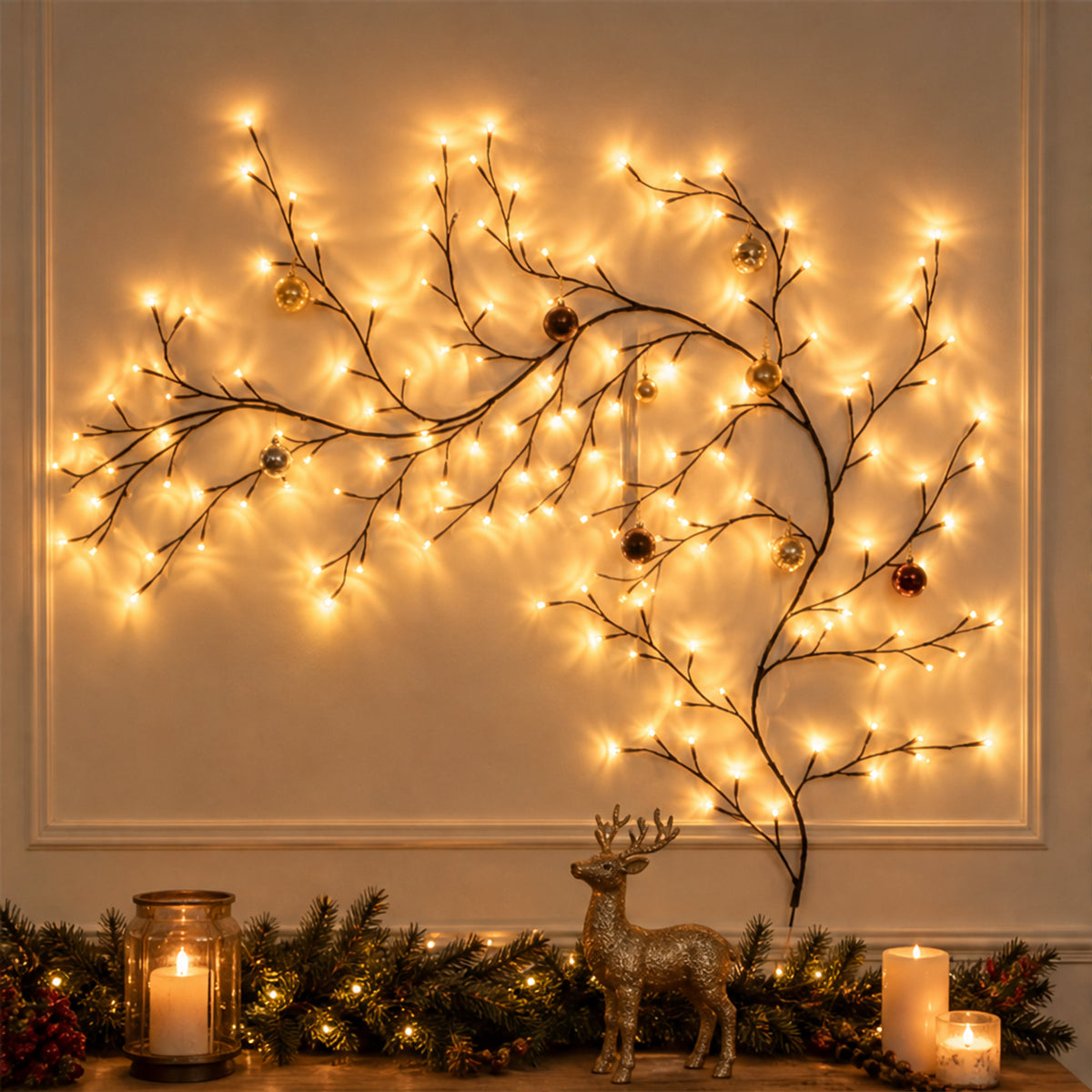Christmas Flexible Branch LED Wall Light With Remote Control - Image 5