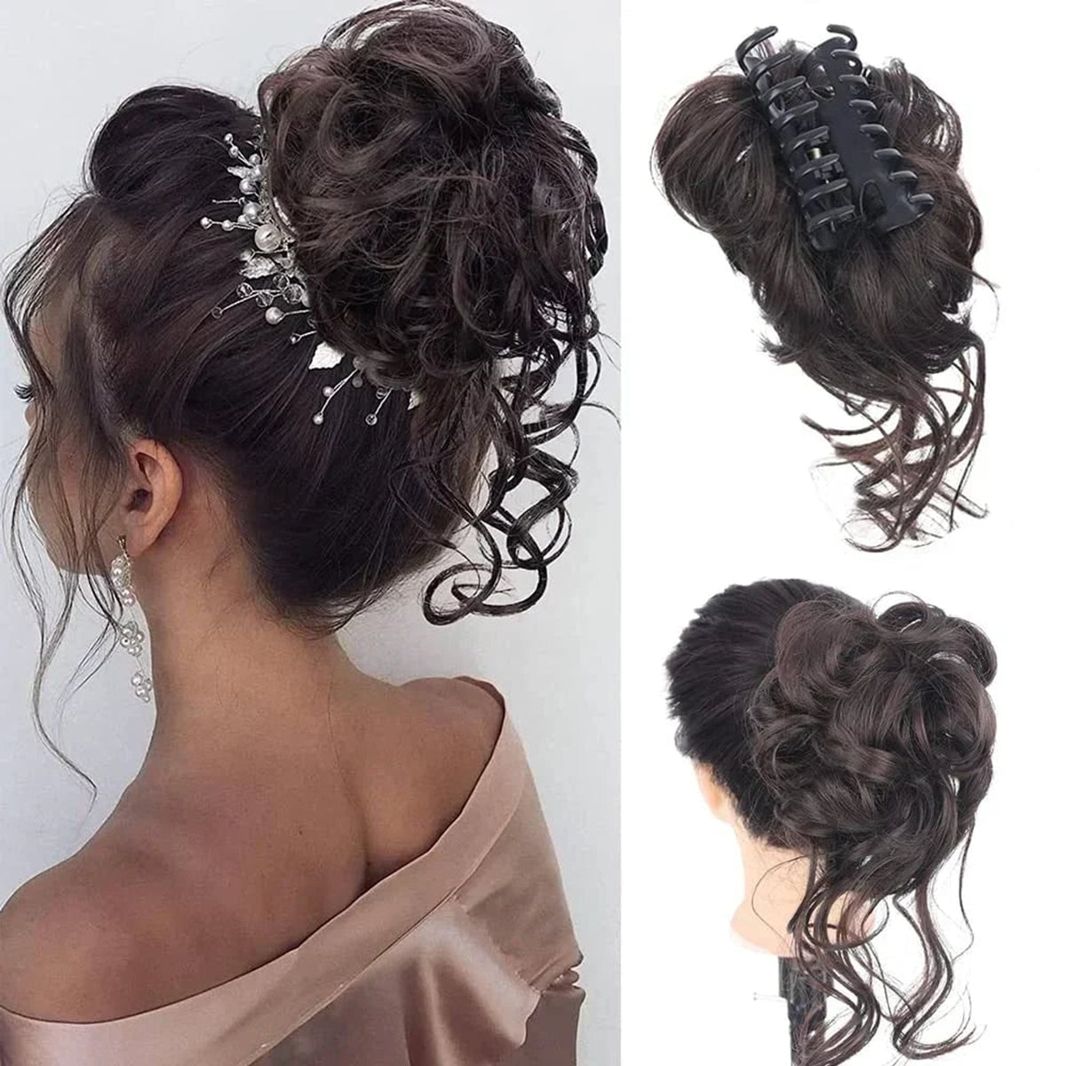 Clip In Hair Bun For Natural Curly Volume With Secure Clip Attachment - Image 6