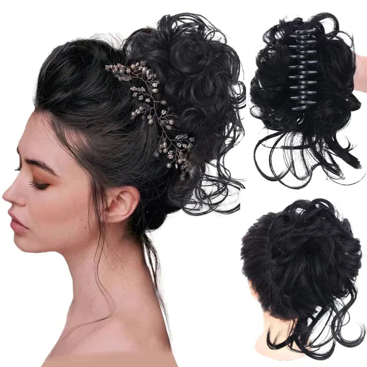 Clip In Hair Bun For Natural Curly Volume With Secure Clip Attachment - Image 14