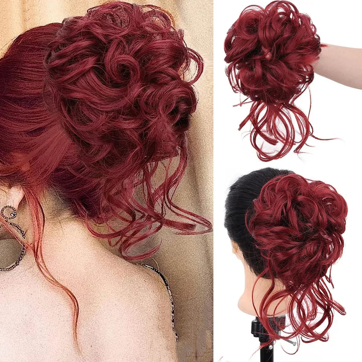 Clip In Hair Bun For Natural Curly Volume With Secure Clip Attachment - Image 18