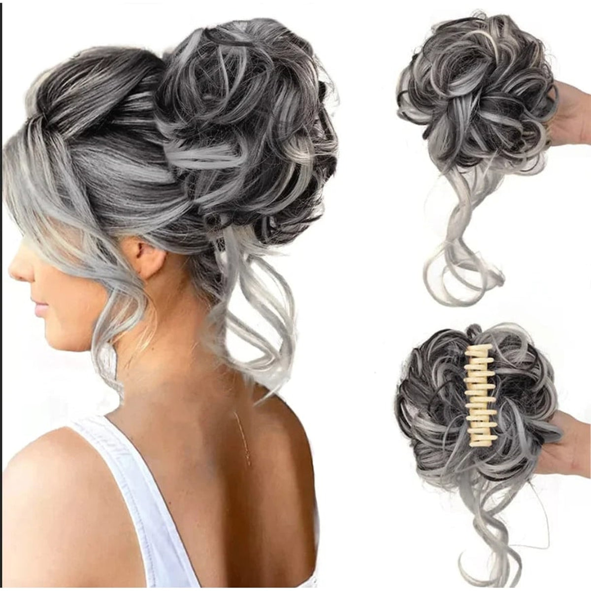 Clip In Hair Bun For Natural Curly Volume With Secure Clip Attachment - Image 5