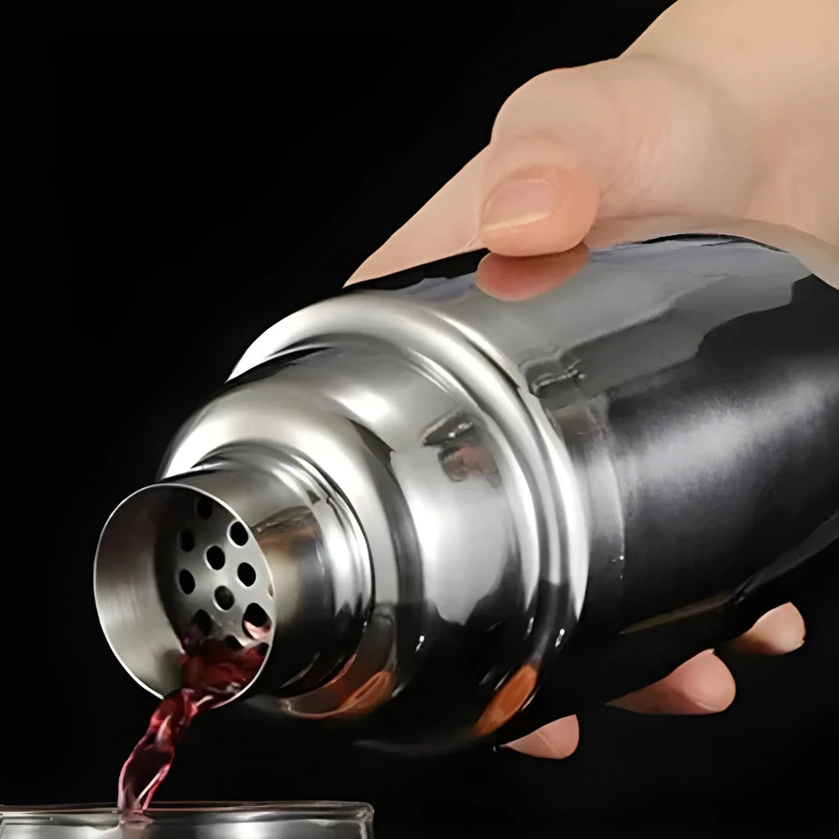 Cocktail Set Stainless Steel Bar Tool Kit Bamboo Stand Shaker Jigger Muddler - Image 5
