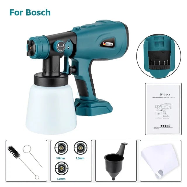 Cordless Paint Sprayer With Portable Adjustable Spray Patterns And Detachable Translucent Container For Smooth Professional Results - Image 9