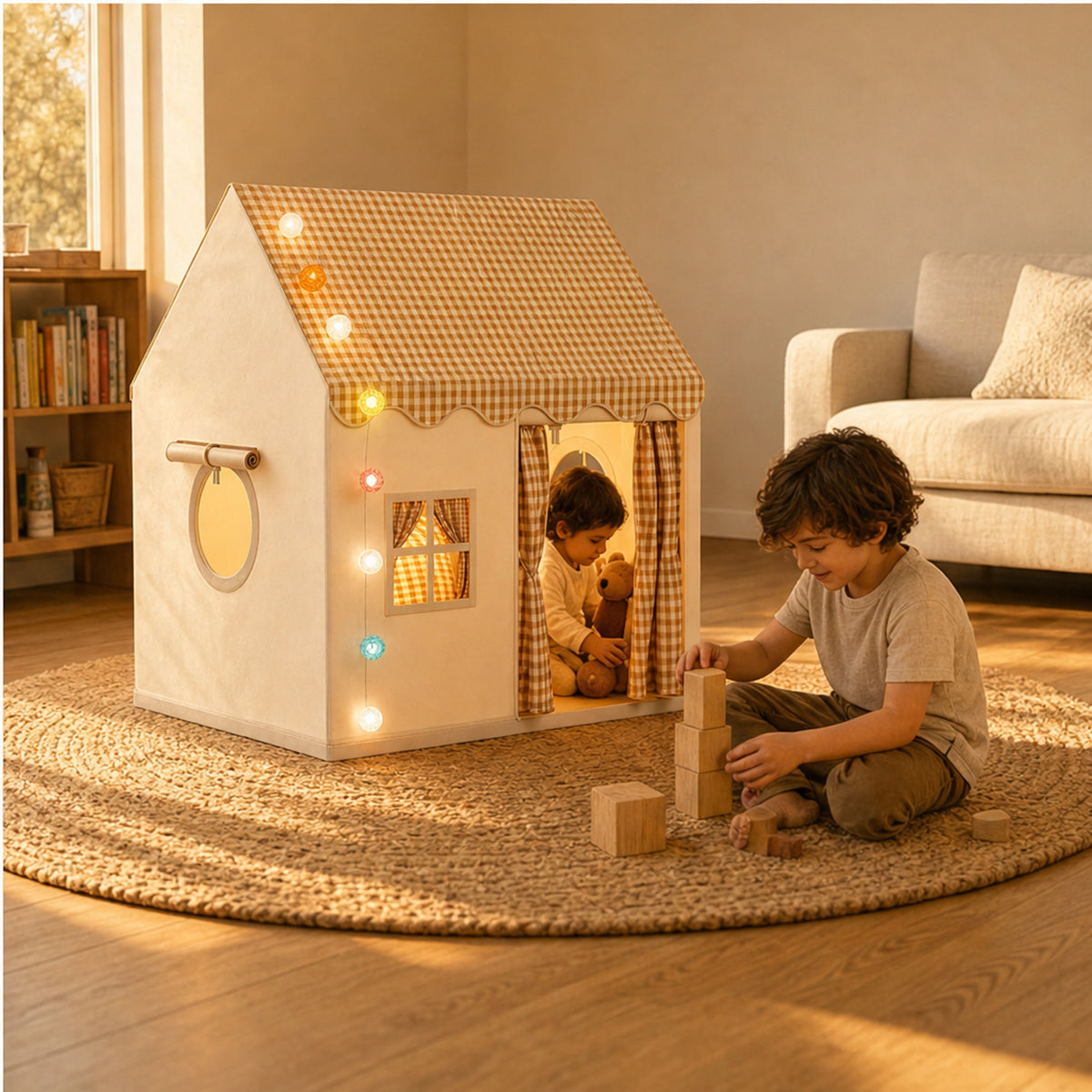 Cozy Foldable Play Tent For Kids Nestara Hideaway With Sturdy Frame Easy Setup - Image 3