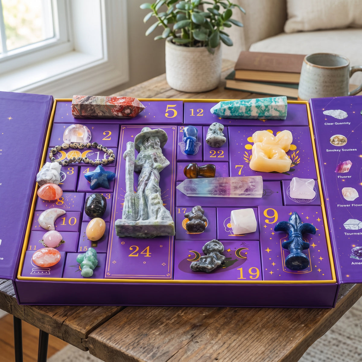 Halloween Crystal Advent Calendar 24 Healing Celestial Zodiac Spiritual Treasure Countdown - Image 2