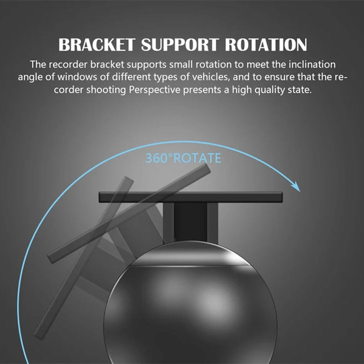Dash Cam Car Camera 360 Rotation Night Vision Intelligent Early Warning Parking Driving Safety - Image 8