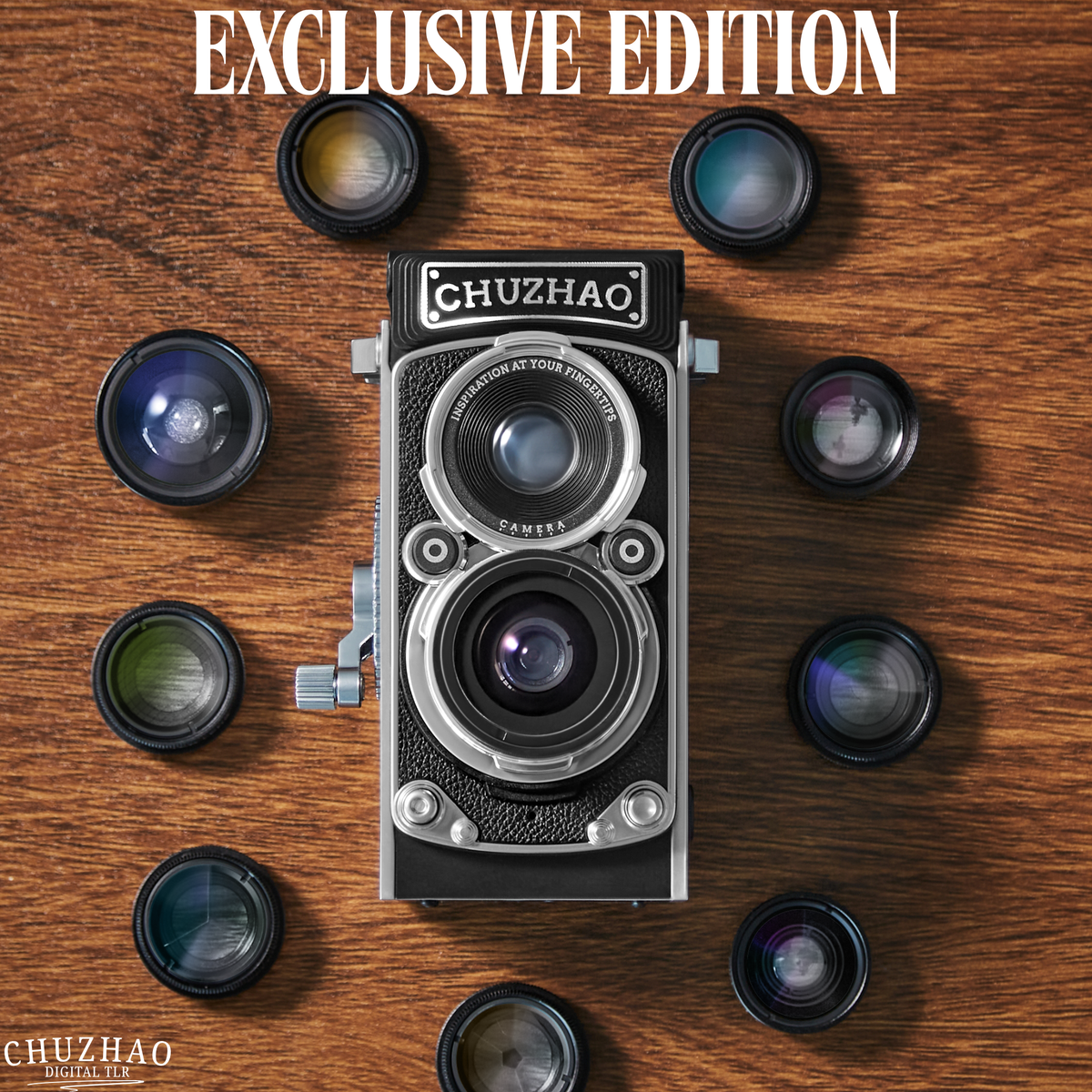 Digital Camera Retro Vintage Tlr Style Interchangeable Lenses Black Red - Image 9