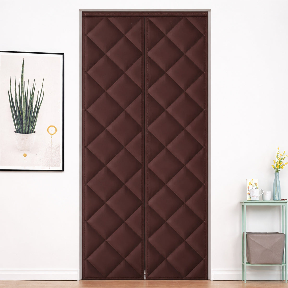 Door Curtain Door Draft Blocker Magnetic Insulated Thermal Curtain Türvorhang Isolierung - Image 4