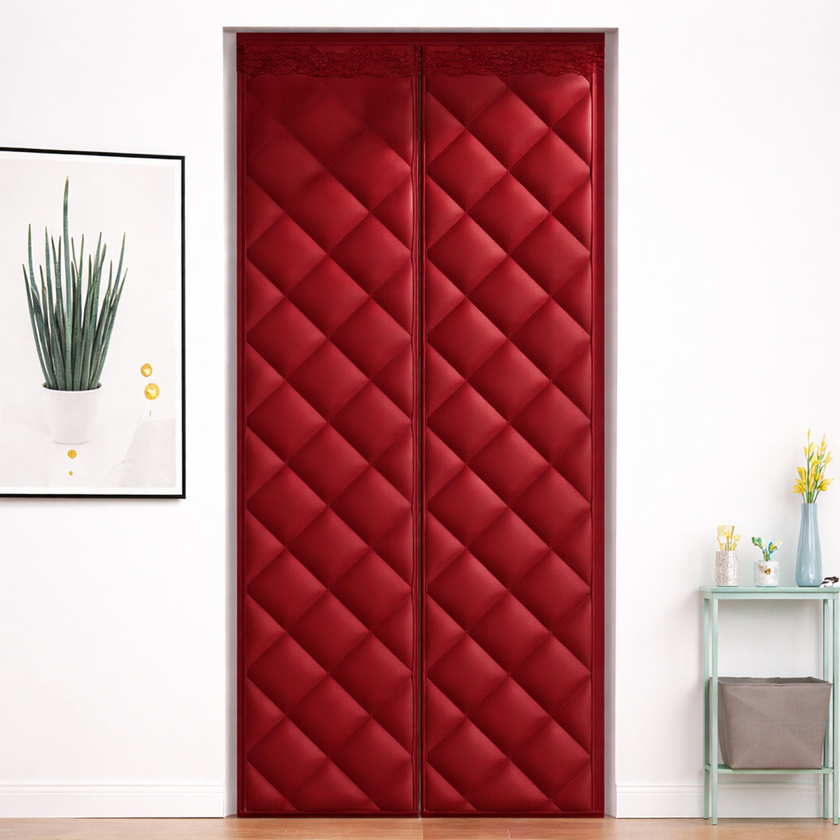 Door Curtain Door Draft Blocker Magnetic Insulated Thermal Curtain Türvorhang Isolierung - Image 7