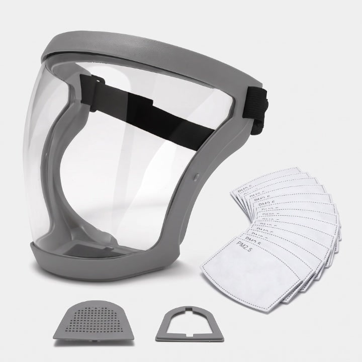 Face Shield With Replaceable Filters Transparent Full Face Visor For Dust And Splash Protection - Image 6