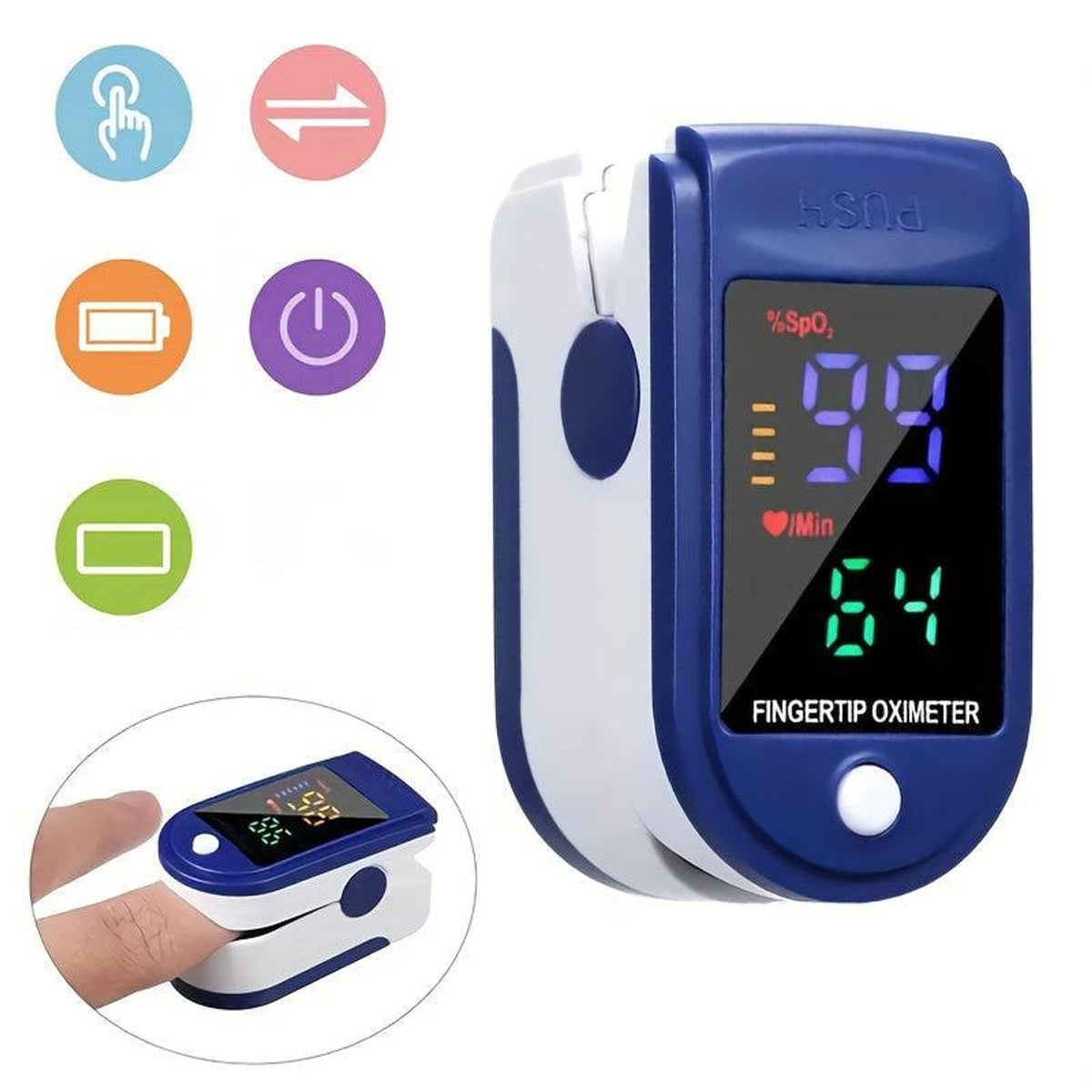 Fingertip Oximeter Pulse For Oxygen Level And Heart Rate Monitoring In A Compact Finger Device For Daily Wellness Tracking At Home - Image 3