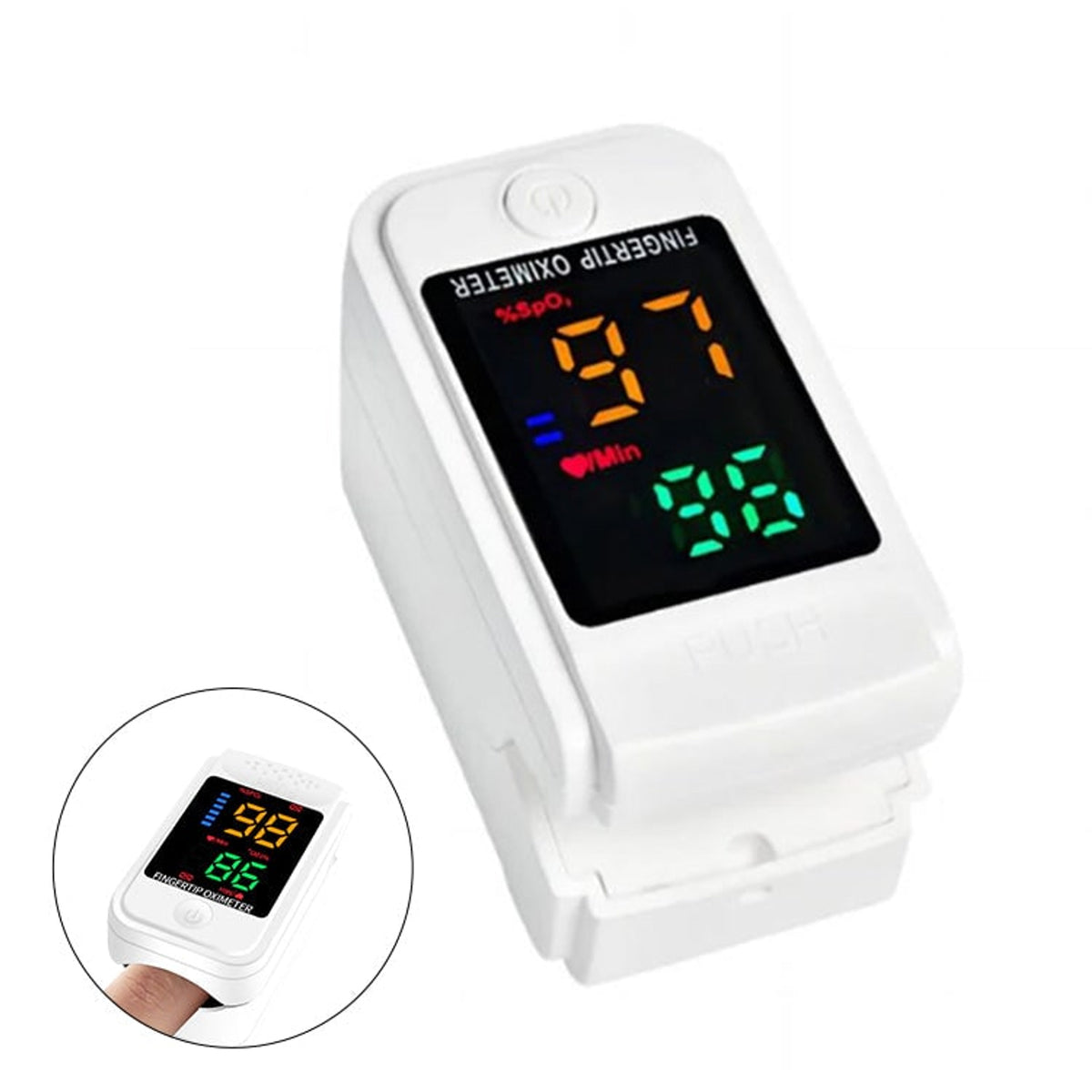 Fingertip Pulse Oximeter Portable Wellness Monitor For Oxygen Levels & Heart Activity With Large Display For Clear Visibility - Image 6