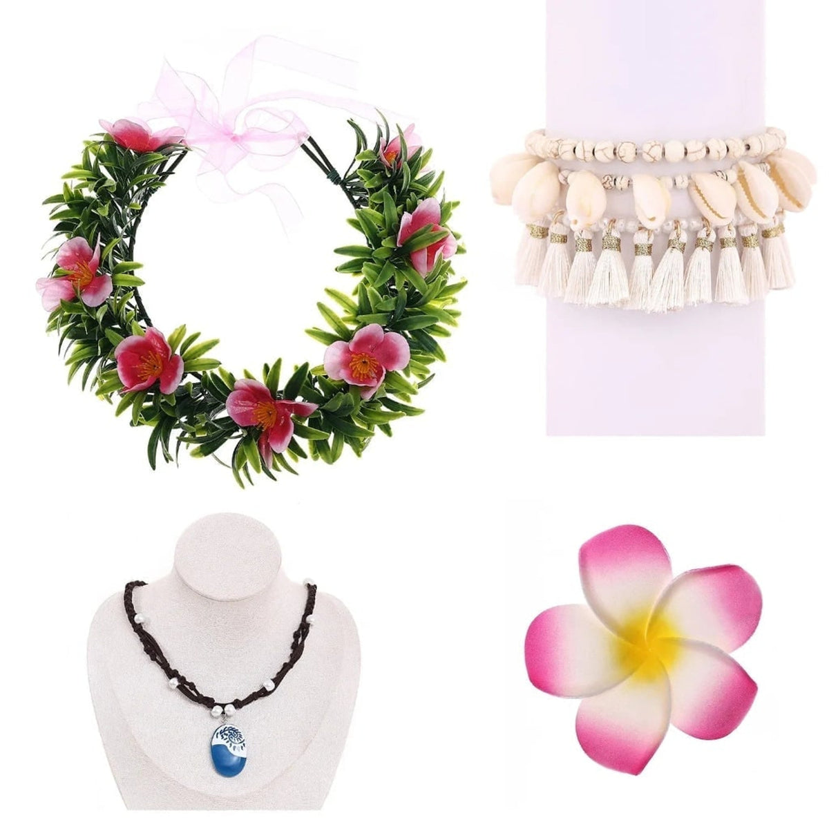 Flower Crown Necklace Set For Halloween Costume Accessories With Tropical Design And Adjustable Sizing For Comfortable Wear - Image 6