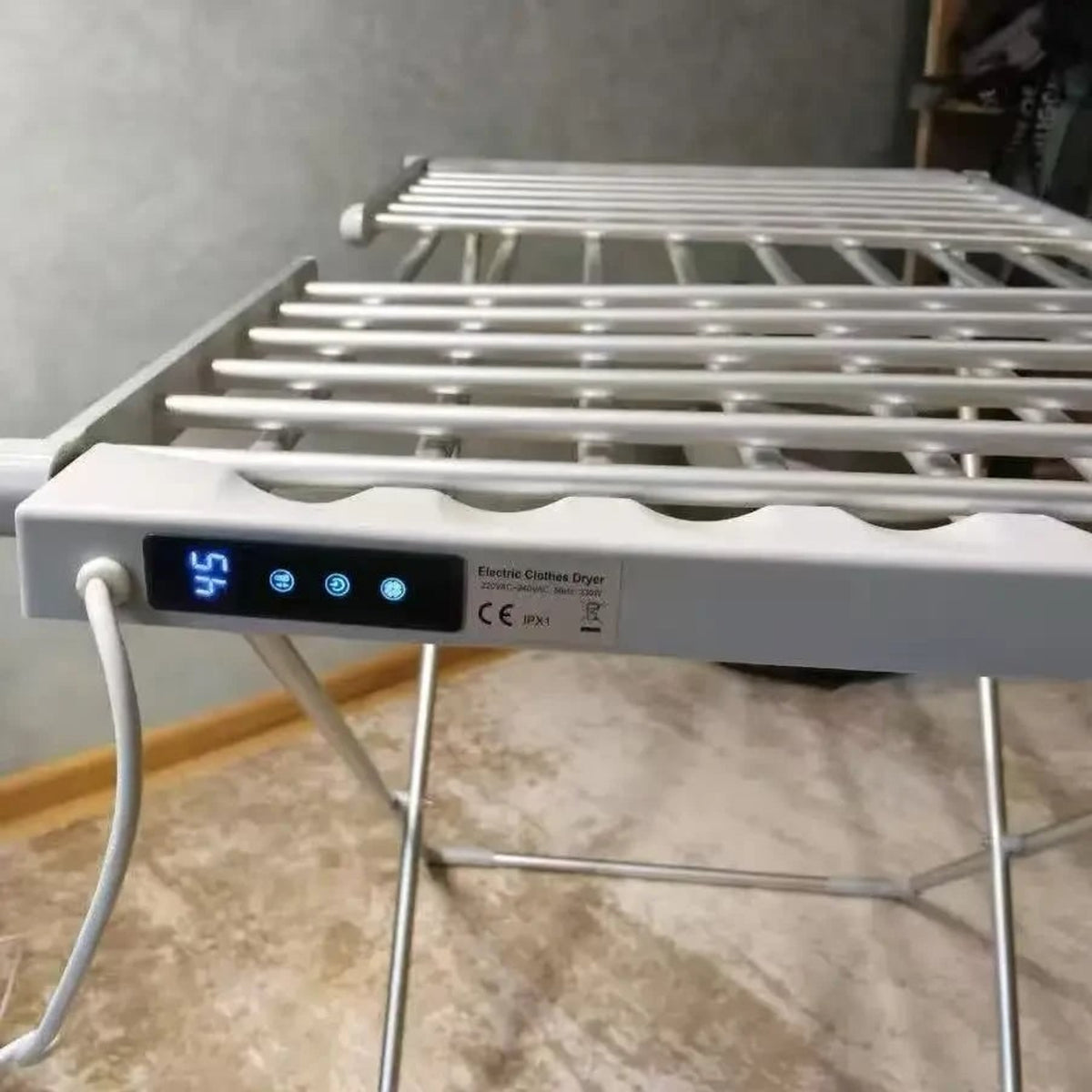Foldable Electric Clothes Drying Rack With Heated Bars For Energy Efficient Indoor Airer And Powerful 120W Heating - Image 7