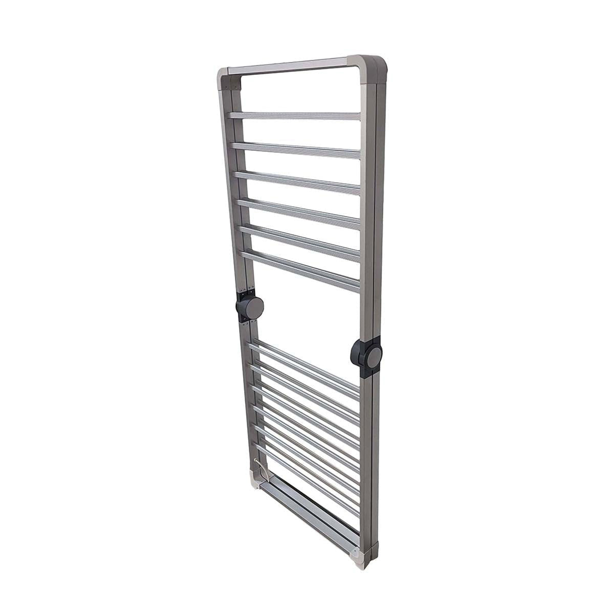 Folding Clothes Drying Rack With Aluminum Frame Garment That Folds Completely Flat For Space-Saving Vertical Design - Image 5