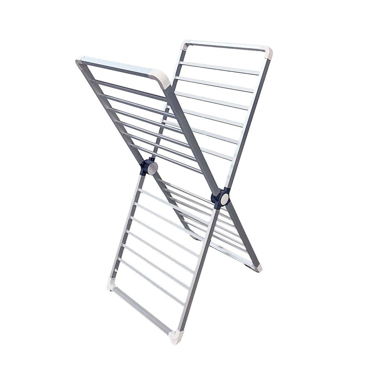 Folding Clothes Drying Rack With Aluminum Frame Garment That Folds Completely Flat For Space-Saving Vertical Design - Image 2