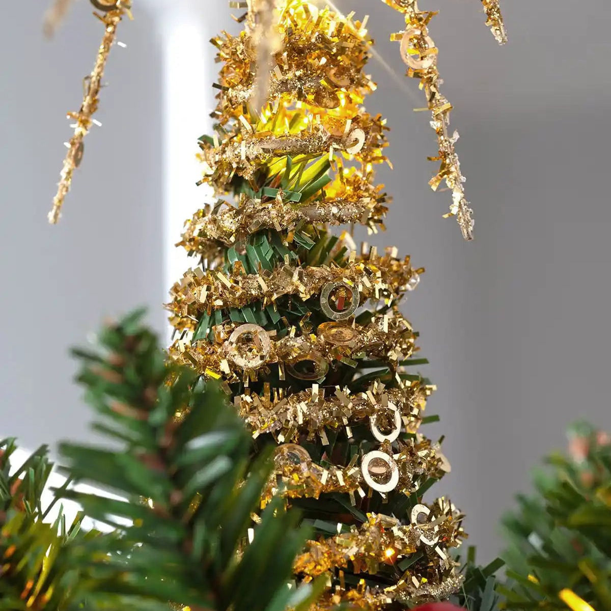 Glittering Starburst Christmas Tree Topper With Warm White LED Lights - Image 4