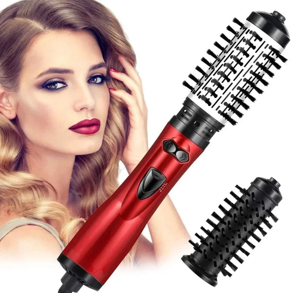 Hair Dryer Brush Hot Air Styler With Interchangeable Heads For Volumizing And Smoothing - Image 9