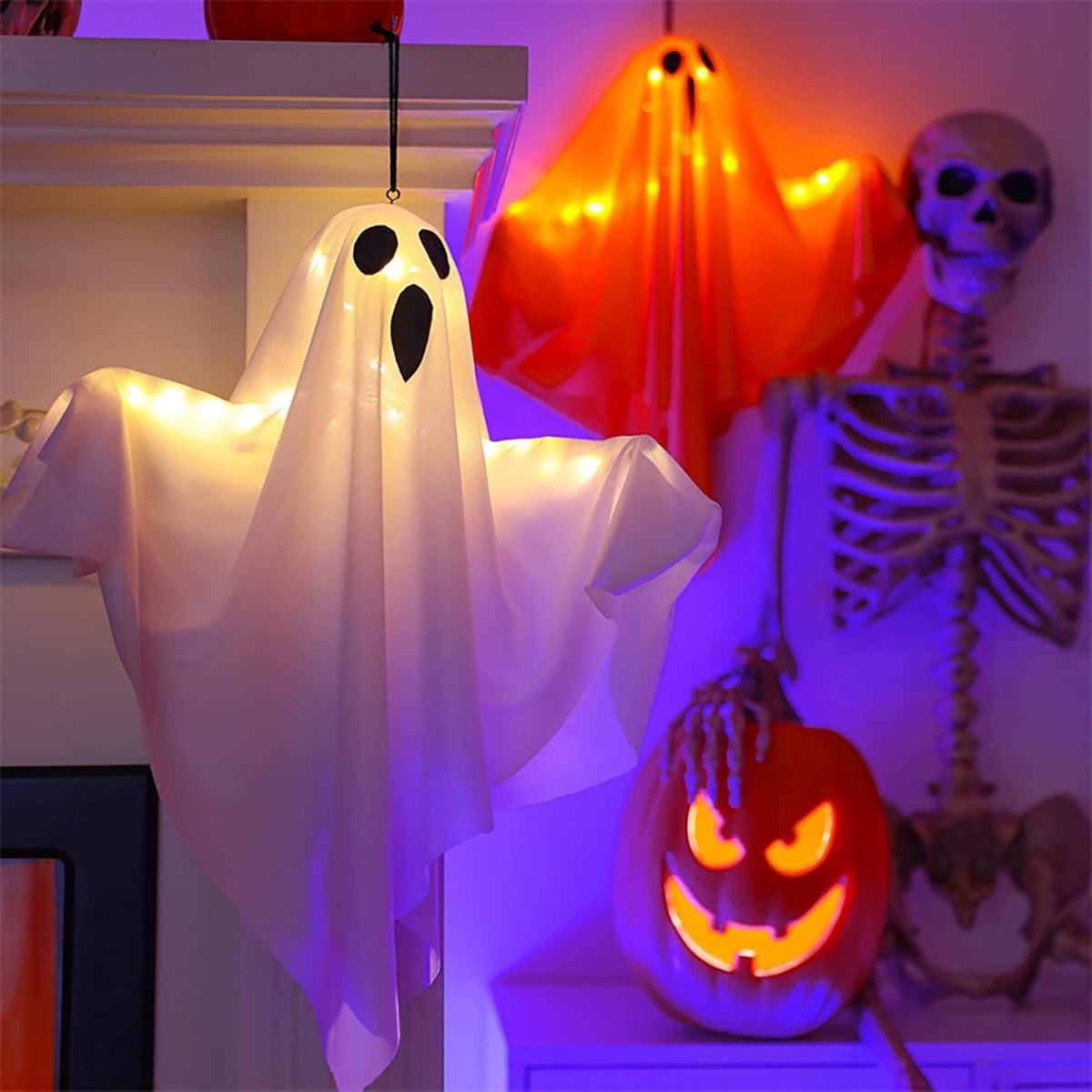 Halloween Ghost Light Decoration With Glowing Fabric Design Bright Glow Brings Your Setup To Life - Image 2