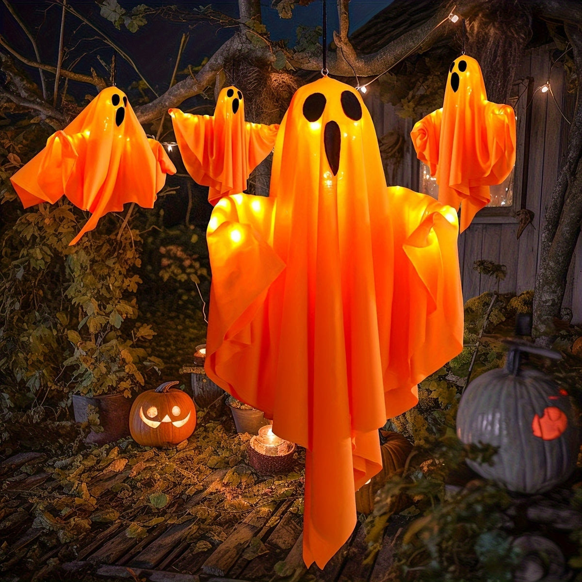 Halloween Ghost Light Decoration With Glowing Fabric Design Bright Glow Brings Your Setup To Life - Image 6