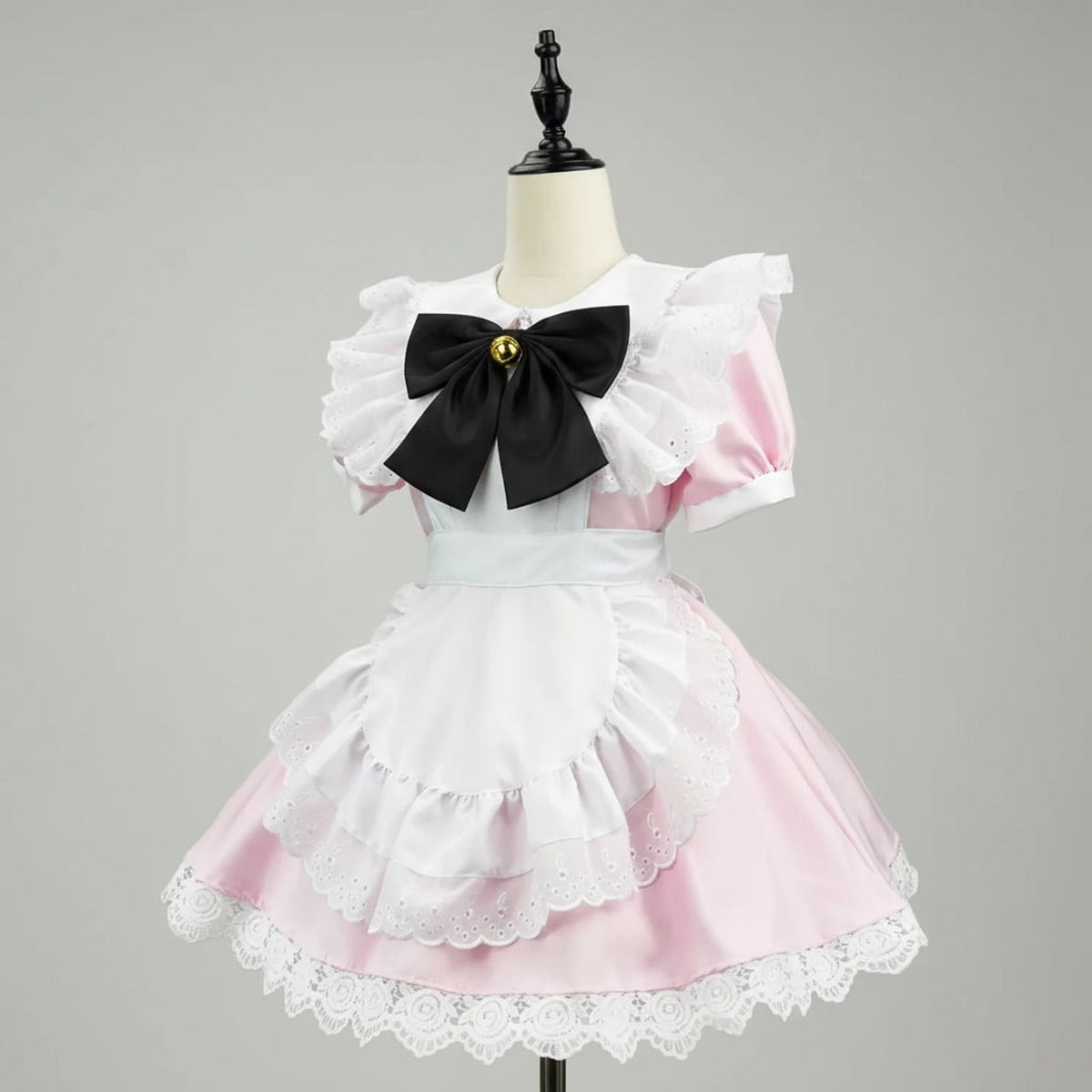 Halloween Maid Costume Women's French Dress With Apron And Puff Sleeves For Plus Size Party - Image 6