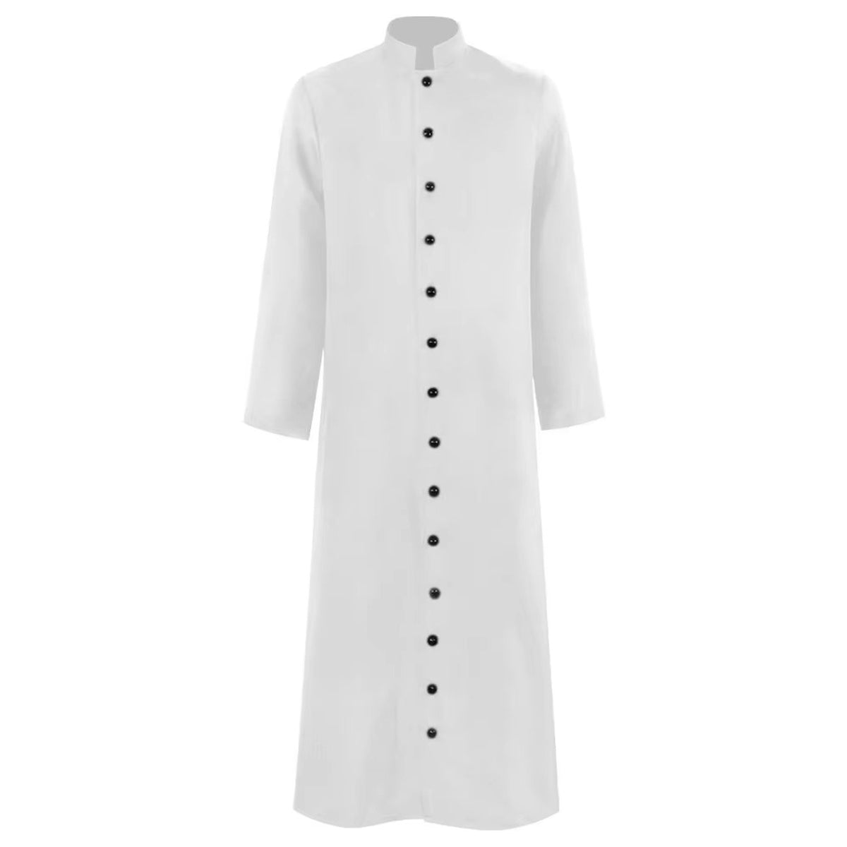 Halloween Priest Costume Cassock Robe With Button Front For Clergy Outfit Authentic Ecclesiastical Look - Image 2