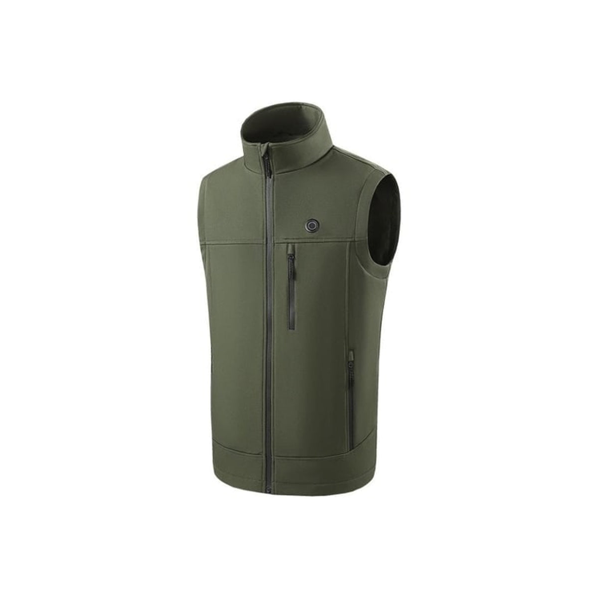 Heated Vest For Men With Stand Collar Full Zip And Rechargeable USB Power - Image 8