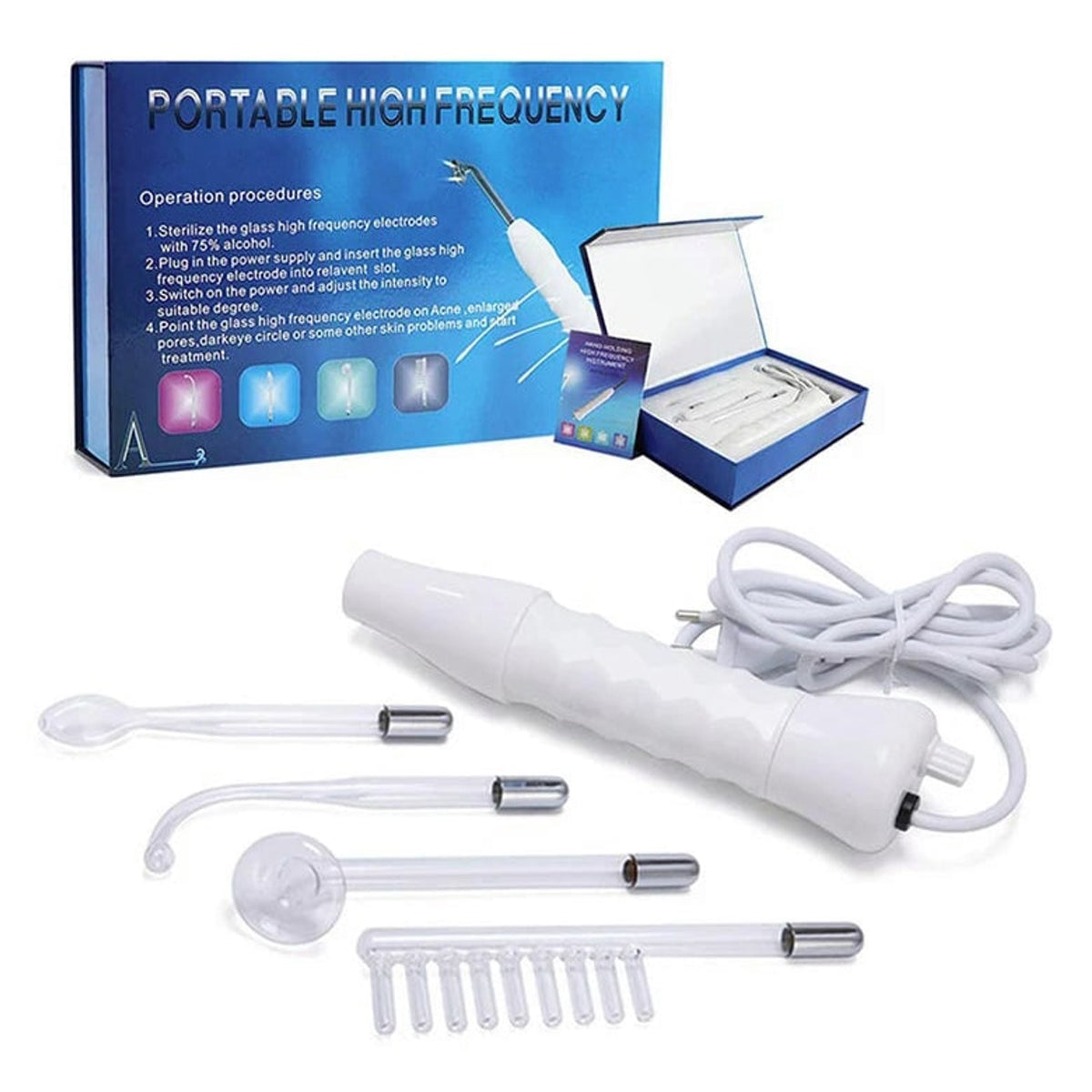 High Frequency Facial Wand For Skin Tightening Wrinkle Reduction And Rejuvenation - Image 7