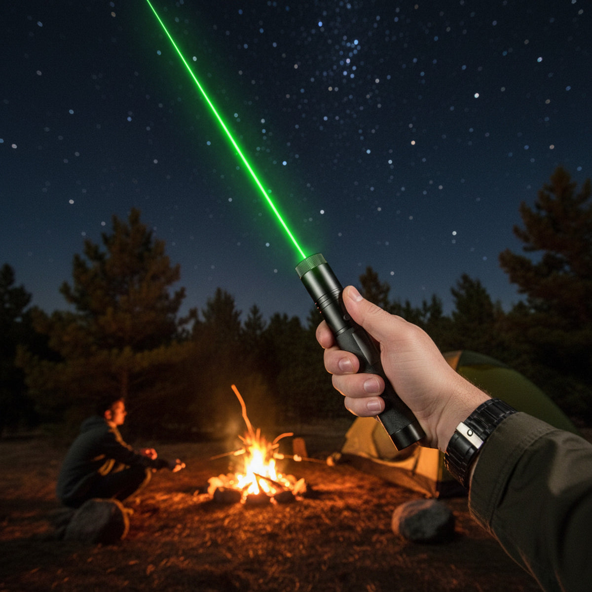 High Power Laser Pointer Pen With Adjustable Focus And Safety Key Lock For Long-Distance Visibility And Precision Control - Image 1