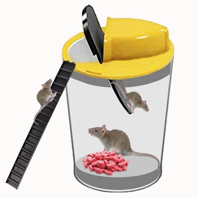 Humane Mouse Trap Auto Reset Reusable Plastic Bucket Lid Catch And Release Rodent - Image 1