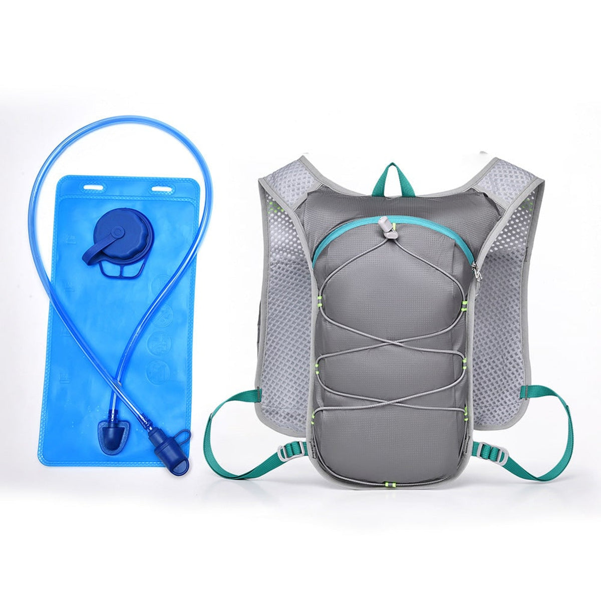 Hydration Vest With Detachable Bladder And Mesh Back Panel For Breathability - Image 12