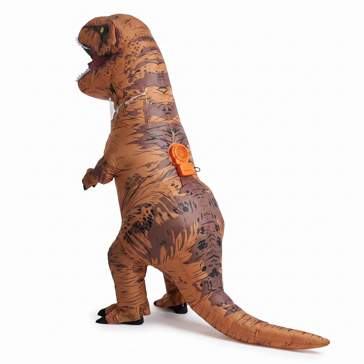 Halloween Dinosaur Inflatable Costume With Built-In Fan Blow Up T-Rex Outfit For Adults Instant Inflation Full-Body Design - angle
