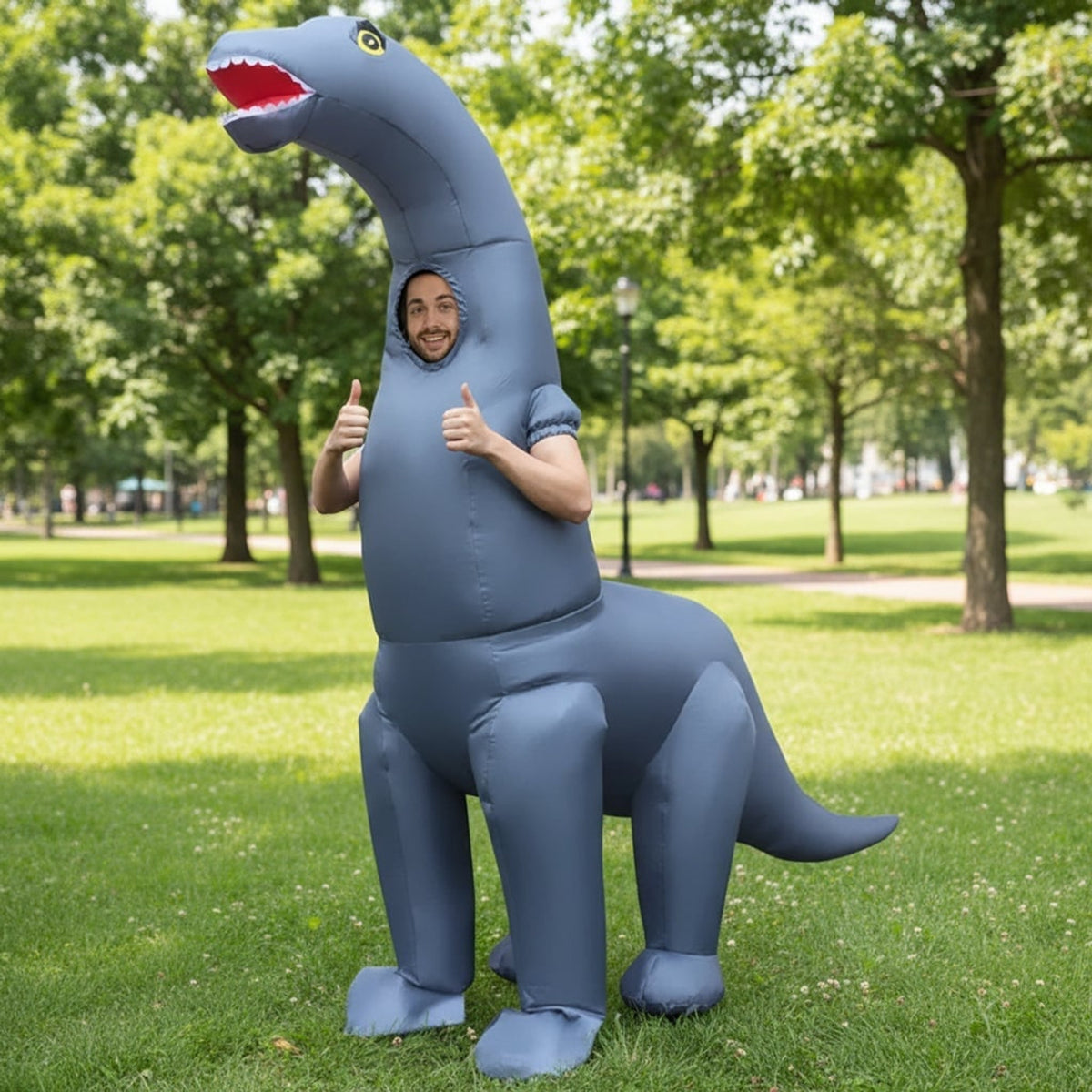 Inflatable Dinosaur Costume Party Costume Halloween Fun With Instant Dino Impact Lightweight & Durable Design For Indoors And Outdoors - Image 1