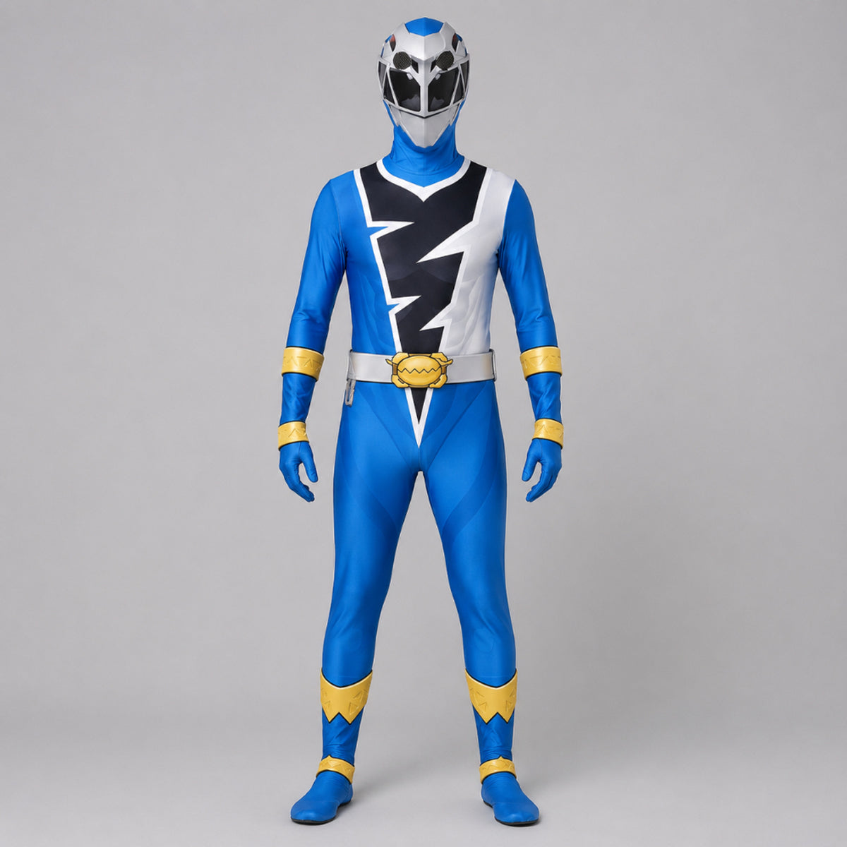 Kids' Halloween Superhero Costume Jumpsuit Dress Up With Lightning Bolt Chest Panel - Image 5