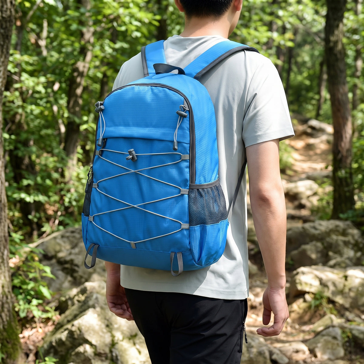 Lightweight Backpack with Adjustable Compact Travel and Compression Straps - hero