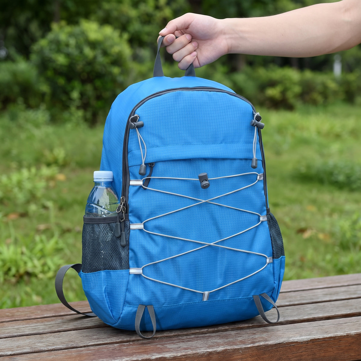 Lightweight Backpack with Adjustable Compact Travel and Compression Straps - scale