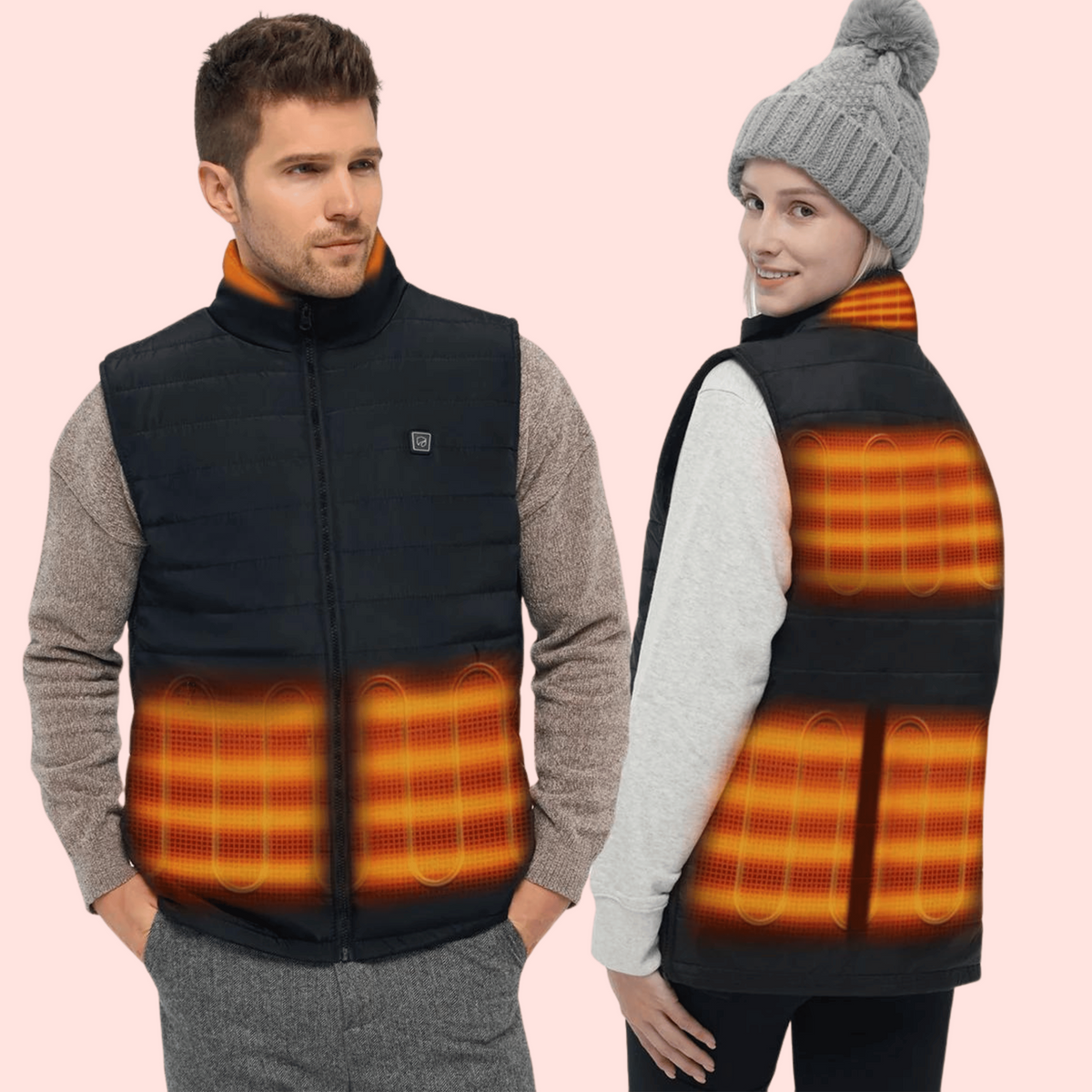 Men's Quilted Heating Vest Battery Powered Heated Apparel With USB Rechargeable Design - Image 5