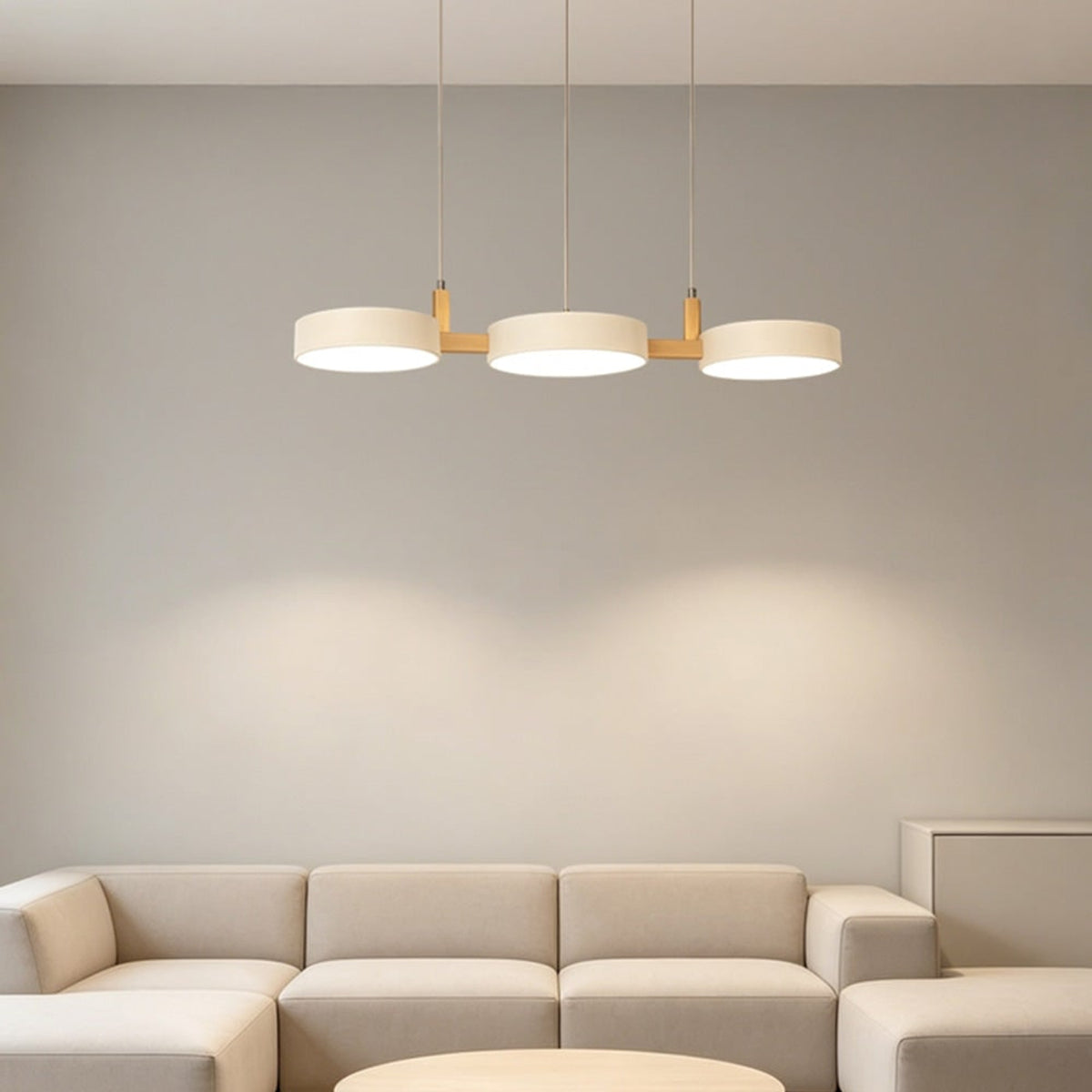 Modern Wooden Multi-Head Pendant Chandelier With Adjustable Cord - Image 6